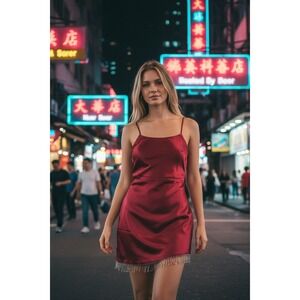 I.N. San Francisco Deep Red Dress - Size 15 -‎ NWT (New)